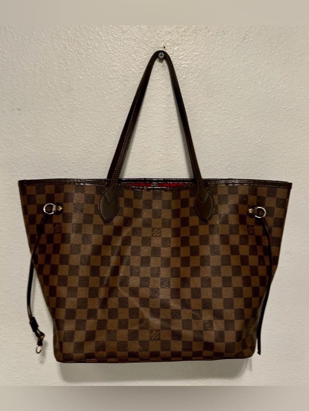 LOUIS VUITTON Neverfull MM Damier Ebene Tote Bag